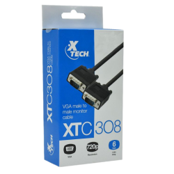 Xtech XTC-308 6FT VGA DB15/DB15M