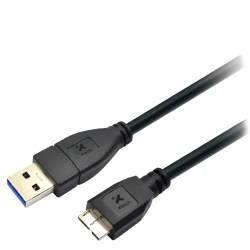Xtech -   XTC-365 - Data cable - USB  to  Micro USB 3.0 - 91 cm - Black - 3ft for hard drives