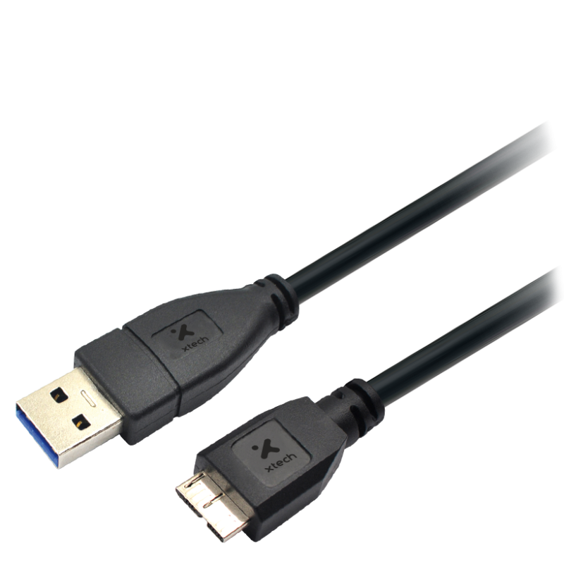 Xtech -   XTC-365 - Data cable - USB  to  Micro USB 3.0 - 91 cm - Black - 3ft for hard drives