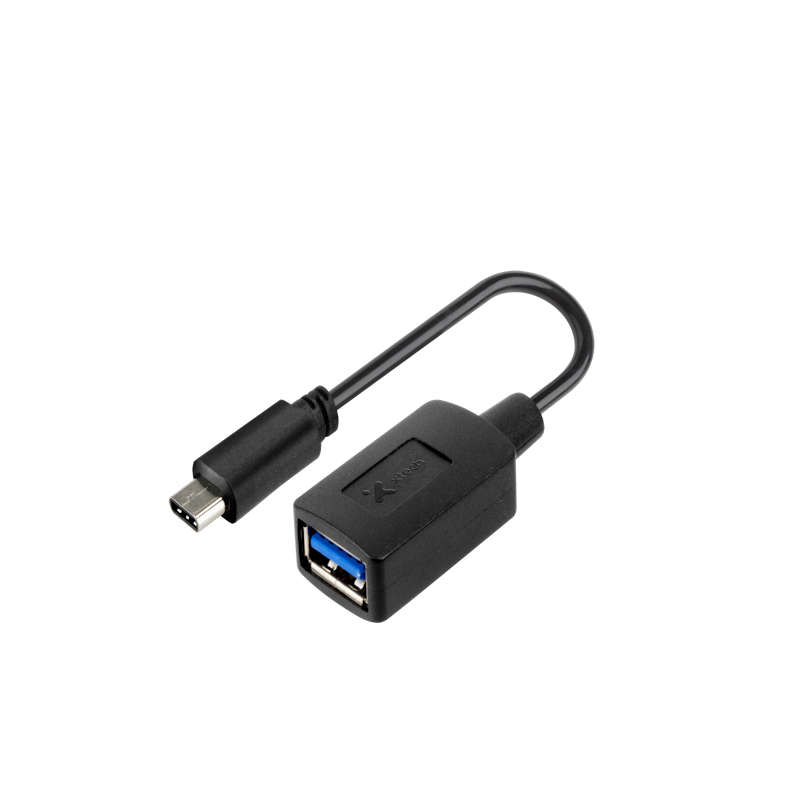 Xtech XTC-515 - Adaptador USB - 24 pin USB-C (M) reversible a USB Tipo A (H) - USB 3.0 - 11.9 cm - negro