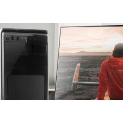 Xtech XTQ-209 - Torre - ATX 600 vatios - negro - USB/Audio