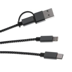 Xtech - USB cable - USB Type A or C - Micro USB or Lightning and USB type C - 1.2 m - only chargingXTC-560