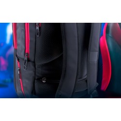 Xtech Insurgent XTB-507 Mochila para laptop 16.5” y accesorios de videojuegos - Nylon durable - Gaming   - Color Negro y Rojo -
