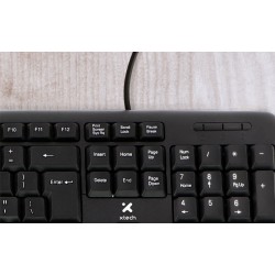 Xtech - Keyboard - Wired - Spanish - USB - Black - Standard XTK-092S