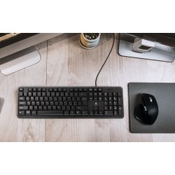 Xtech - Keyboard - Wired - English - USB - Black - Standard XTK-092E