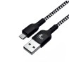 Xtech - USB cable - 4 pin USB Type A - 5 pin Micro-USB Type B - 1.8 m - Black & white - Braided XTC-366