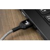 Xtech - USB cable - 4 pin USB Type A - 5 pin Micro-USB Type B - 1.8 m - Black & white - Braided XTC-366