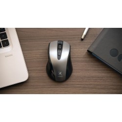 Xtech - XTM-315GY - Mouse - 2.4 GHz - Wireless - Aluminum gray - 4-button 1600dpi