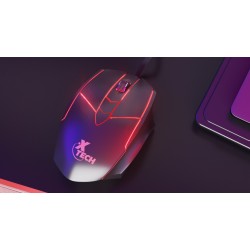 Xtech - XTM-810 - Mouse - USB - Wired - Black - Gaming Stauros 7200d