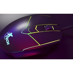 Xtech - XTM-810 - Mouse - USB - Wired - Black - Gaming Stauros 7200d