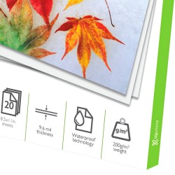 Klip Xtreme KPG-120 - Brillante - ANSI A (Letter) (216 x 279 mm) - 200 g/m² - 20 hoja(s) papel fotográfico brillante