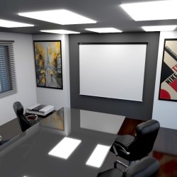 Klip Xtreme KPS-304 - Pantalla de proyección - instalable en el techo, instalable en pared - 120" (305 cm) - 4:3 - Matte White -