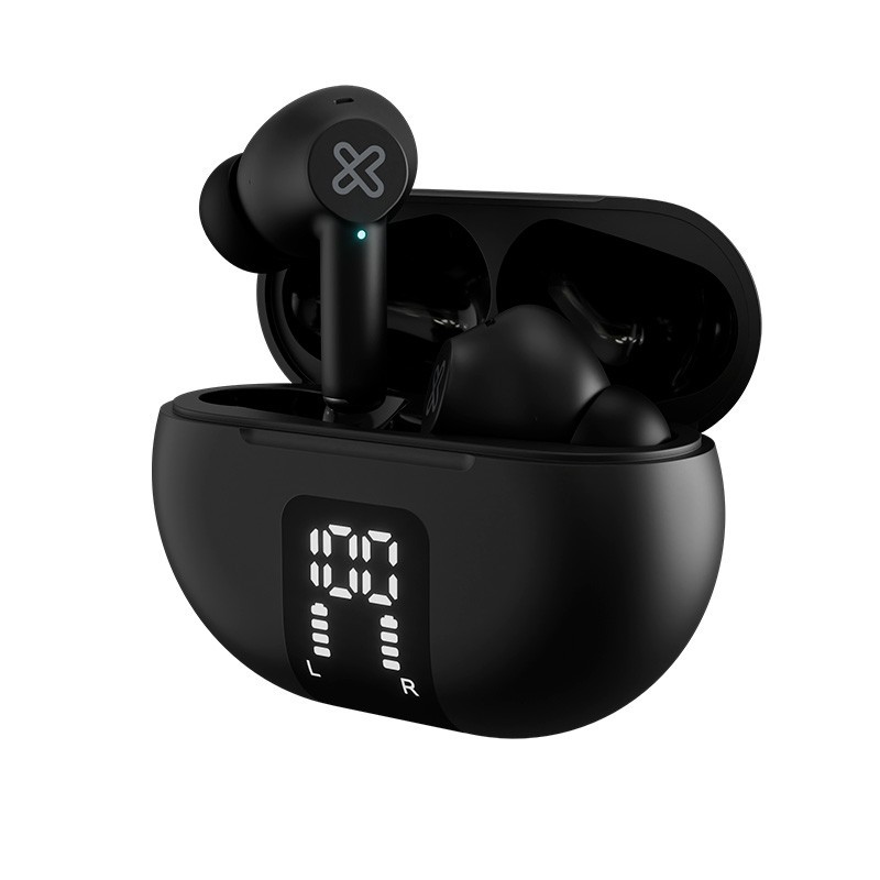 Klip Xtreme - True wireless earphones - Para Phone / Para Portable electronics / Para Tablet - Wireless - 22Hrs ANC Black