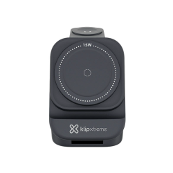 Klip Xtreme KDC-150 - Charging stand / battery charger - 15 Watt - 24 pin USB-C - Cellular phone / Wireless earbuds / Apple AirP