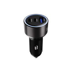 Klip Xtreme KCC-060 - Car power adapter - 60 Watt - 2 x 24 pin USB-C / 9 pin USB Type A - Cellular phone / Tablet - Car - Para S