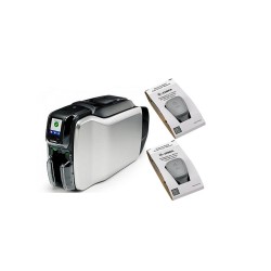 Zebra Impresora de Credenciales ZC300 Dual Sided US Cord USB & Ethernet KIT que Incluye Windows Driver CardStudio 2.0 (Standard)