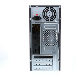 Xtech - Desktop - Micro ATX - All black - pc case 600W ps logo