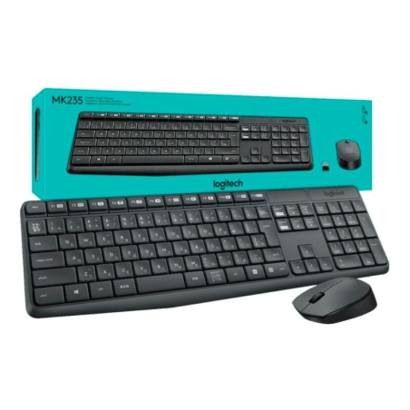 Logitech - Juego de teclado y ratón - MK235 - Español - Inalámbrico - USB - Negro