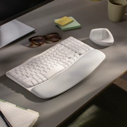Logitech - Keyboard - Wave keys - Spanish - Off white