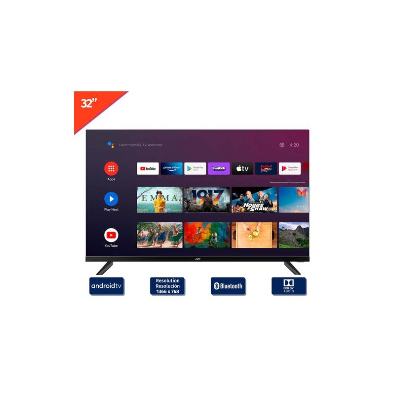 JVC televisor 32” hd chromecast bluetooh Androit TV LT-32KB127
